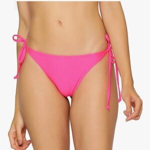 New Pink Tie-Side Bikini Bottom